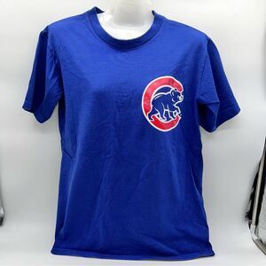 Majestic Cubs #21 Milton Bradley Blue Short Sleeve Tee Shrit 100% Cotton-Size S